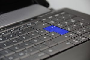 keyboard of a laptop